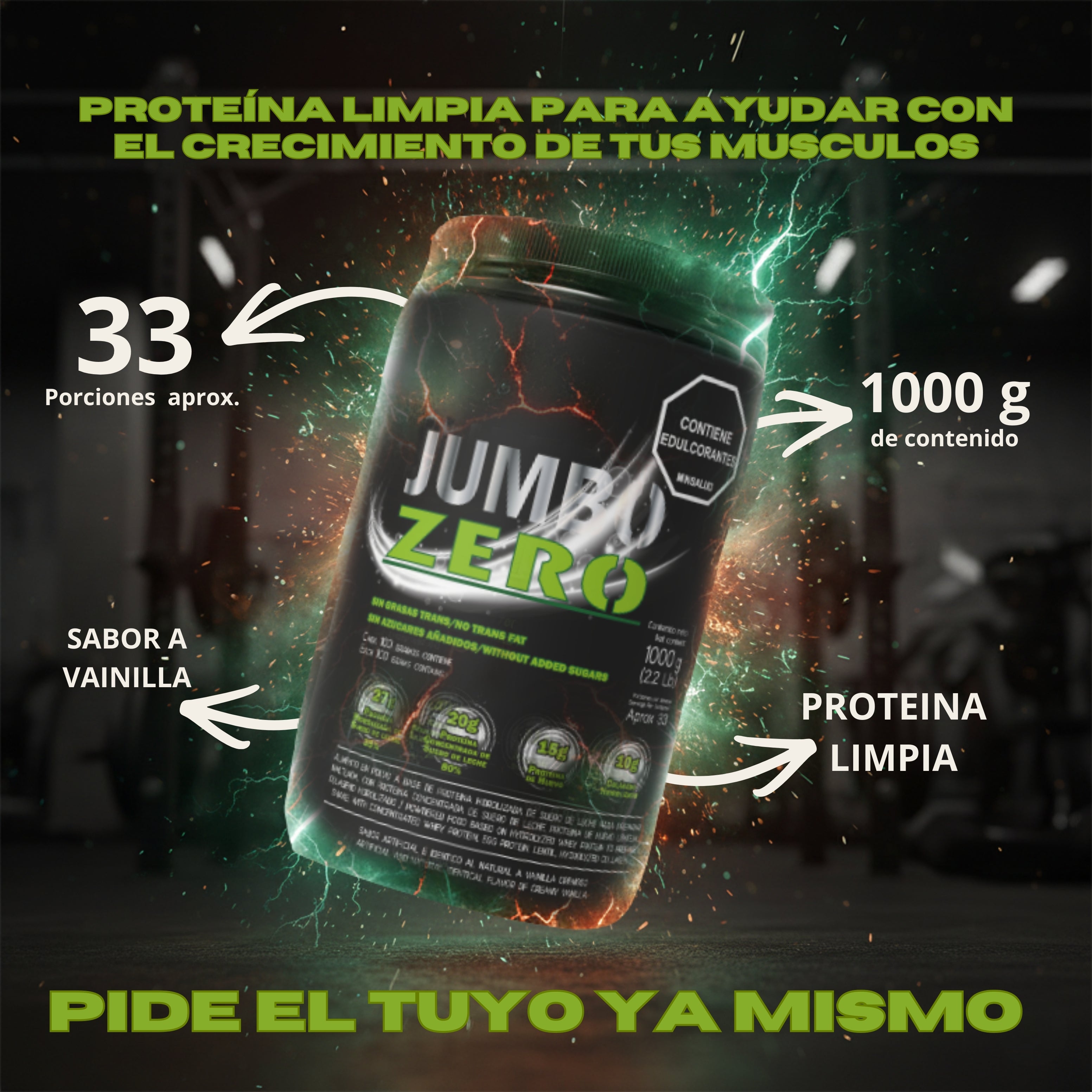 Combo Proteína Limpia Jumbo Zero x 2.2 Lbs + Depurativo & un Shacker
