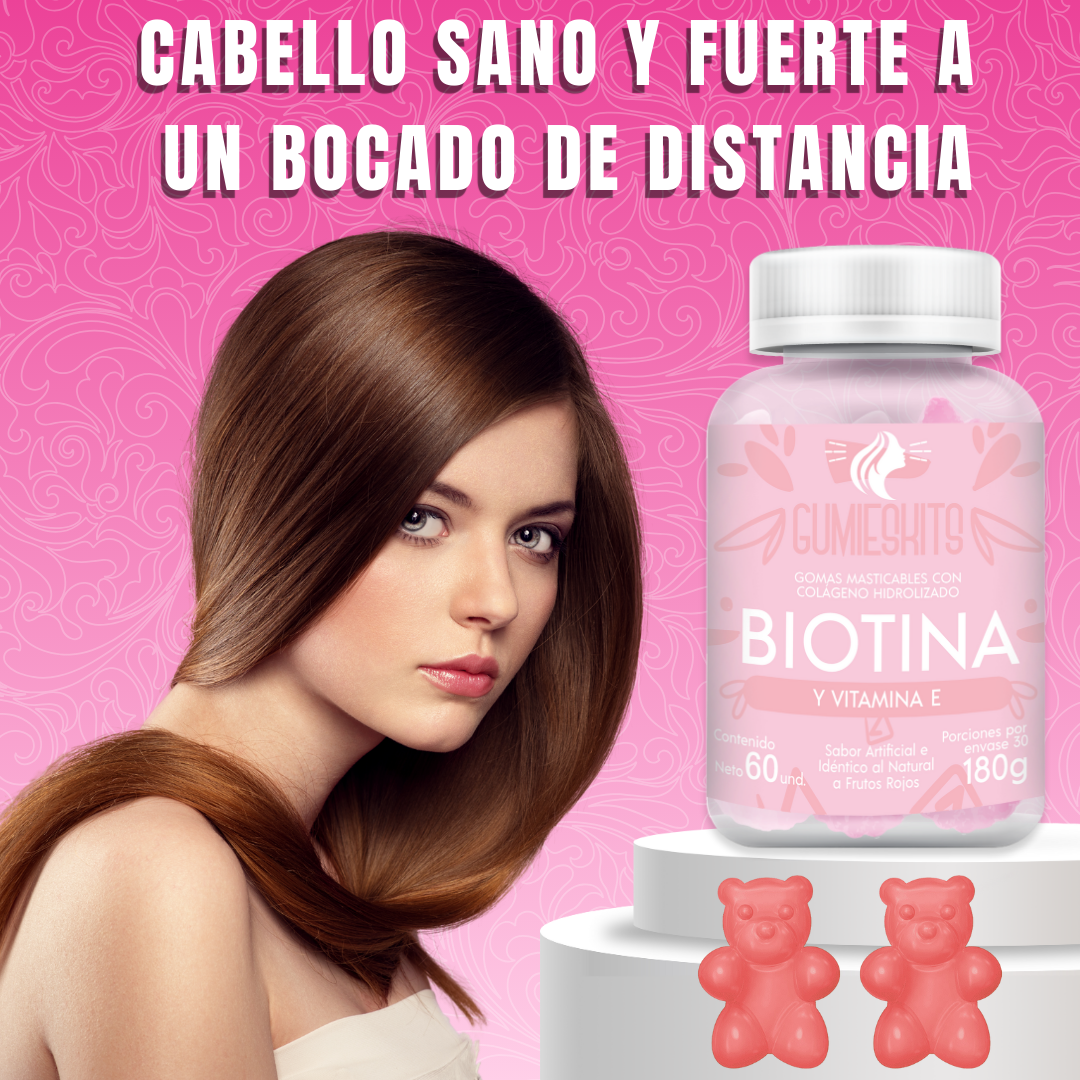 Gomitas de colágeno con Biotina y Vitamina E.