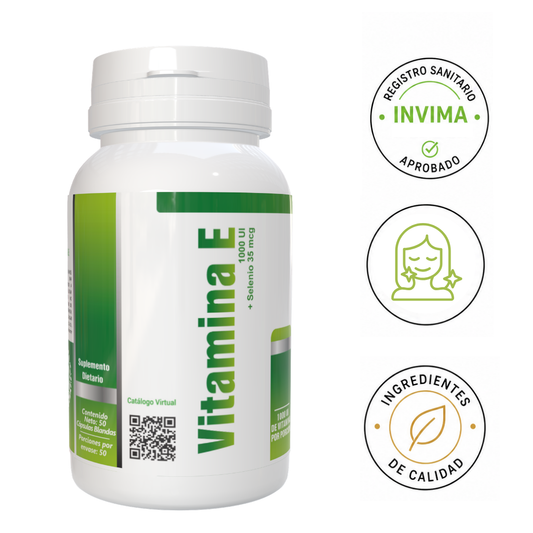 Vitamina E x 50 Cápsulas 1000 U.I.