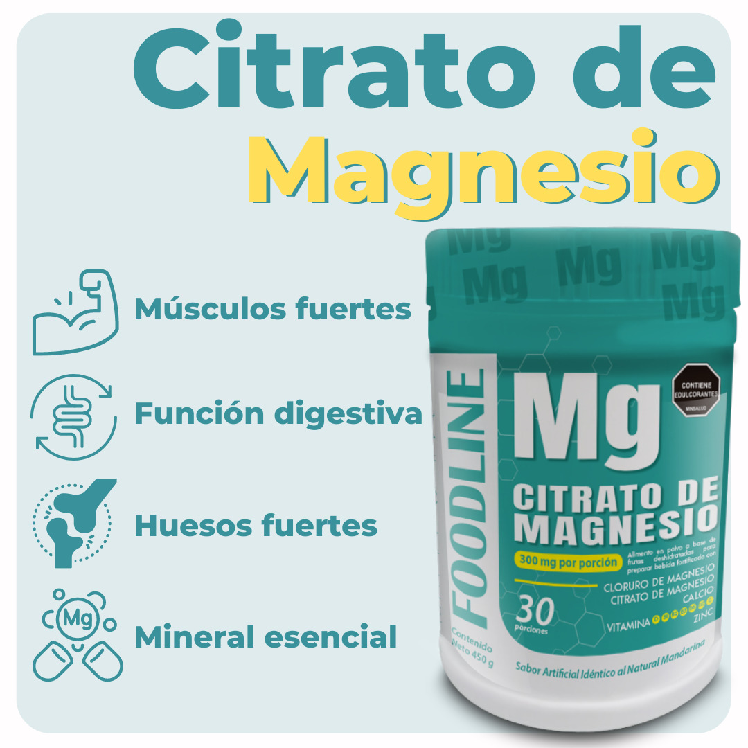 Citrato de magnesio Foodline x 450g