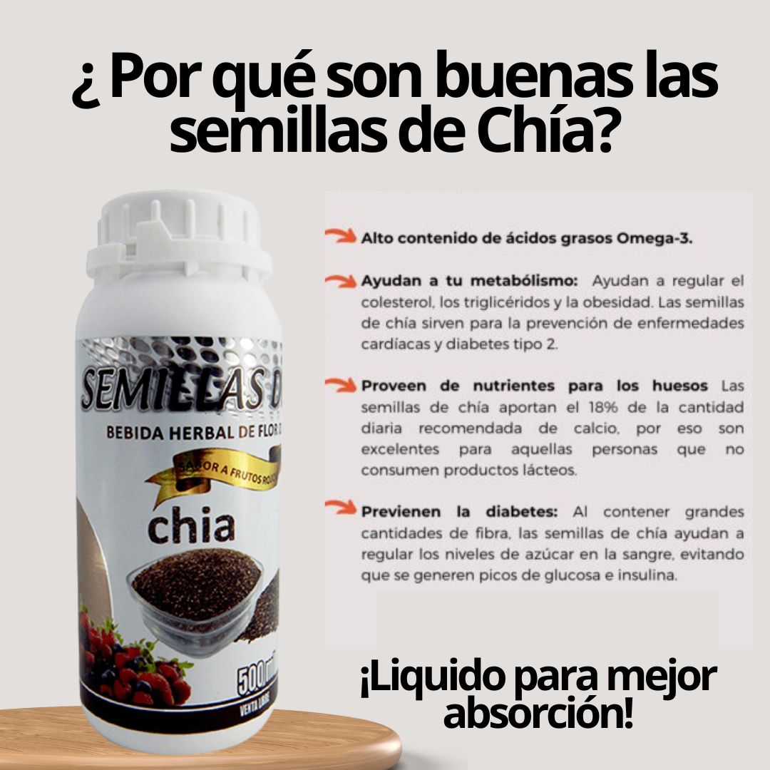 SEMILLAS DE CHIA X 500 ml