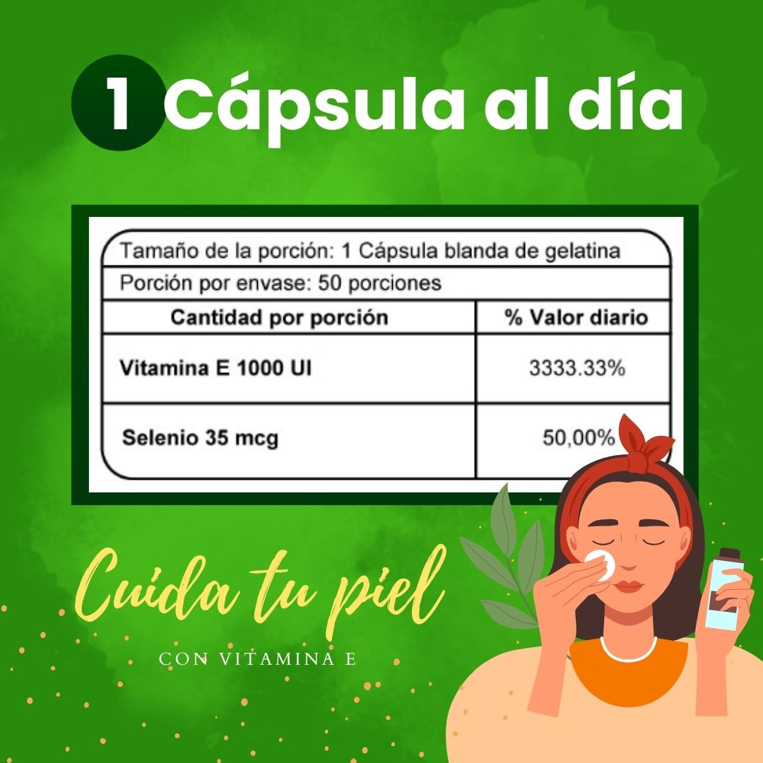 Vitamina E x 50 Cápsulas 1000 U.I.