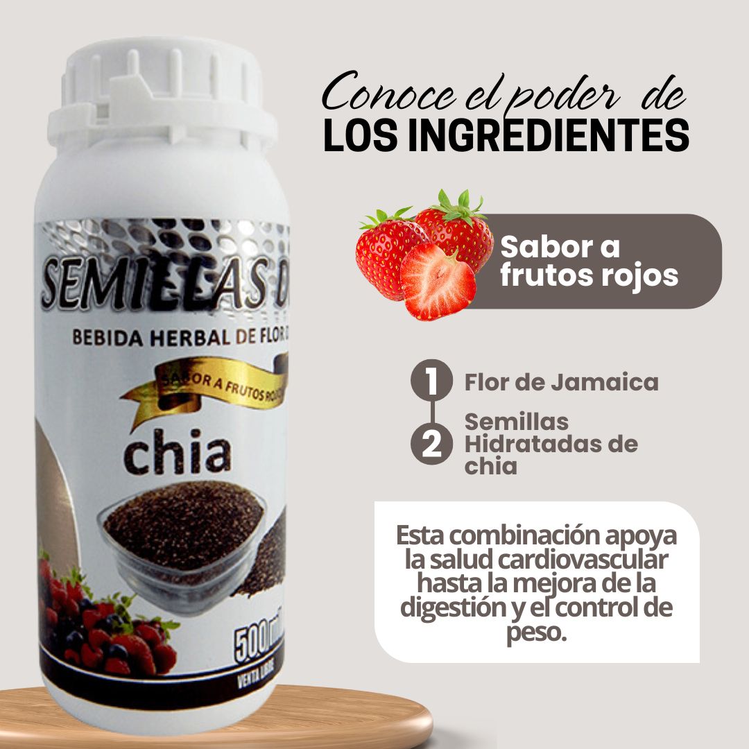 SEMILLAS DE CHIA X 500 ml