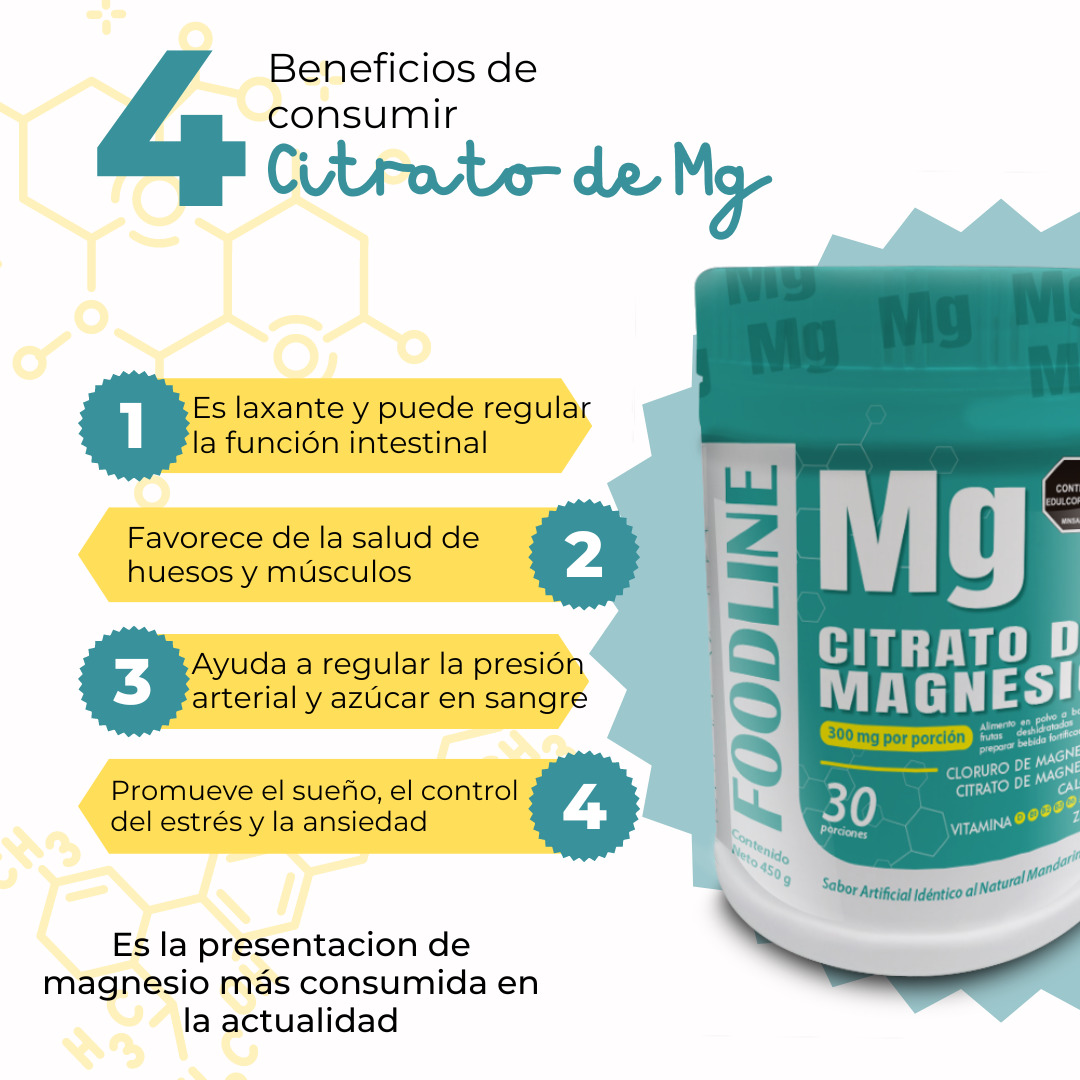 Citrato de magnesio Foodline x 450g