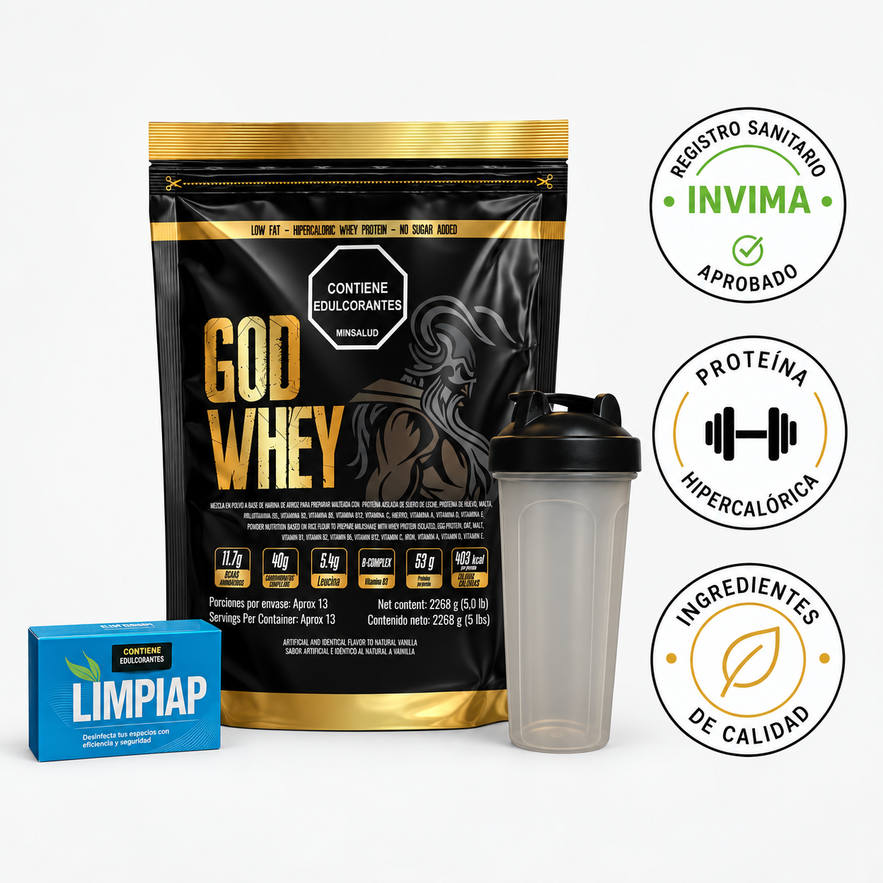 GOD WHEY 5 libras Bolsa