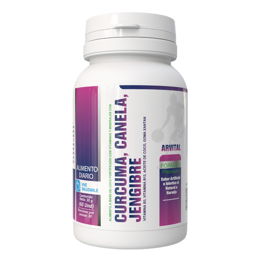 Tabletas Cúrcuma, Canela y Jengibre x 60