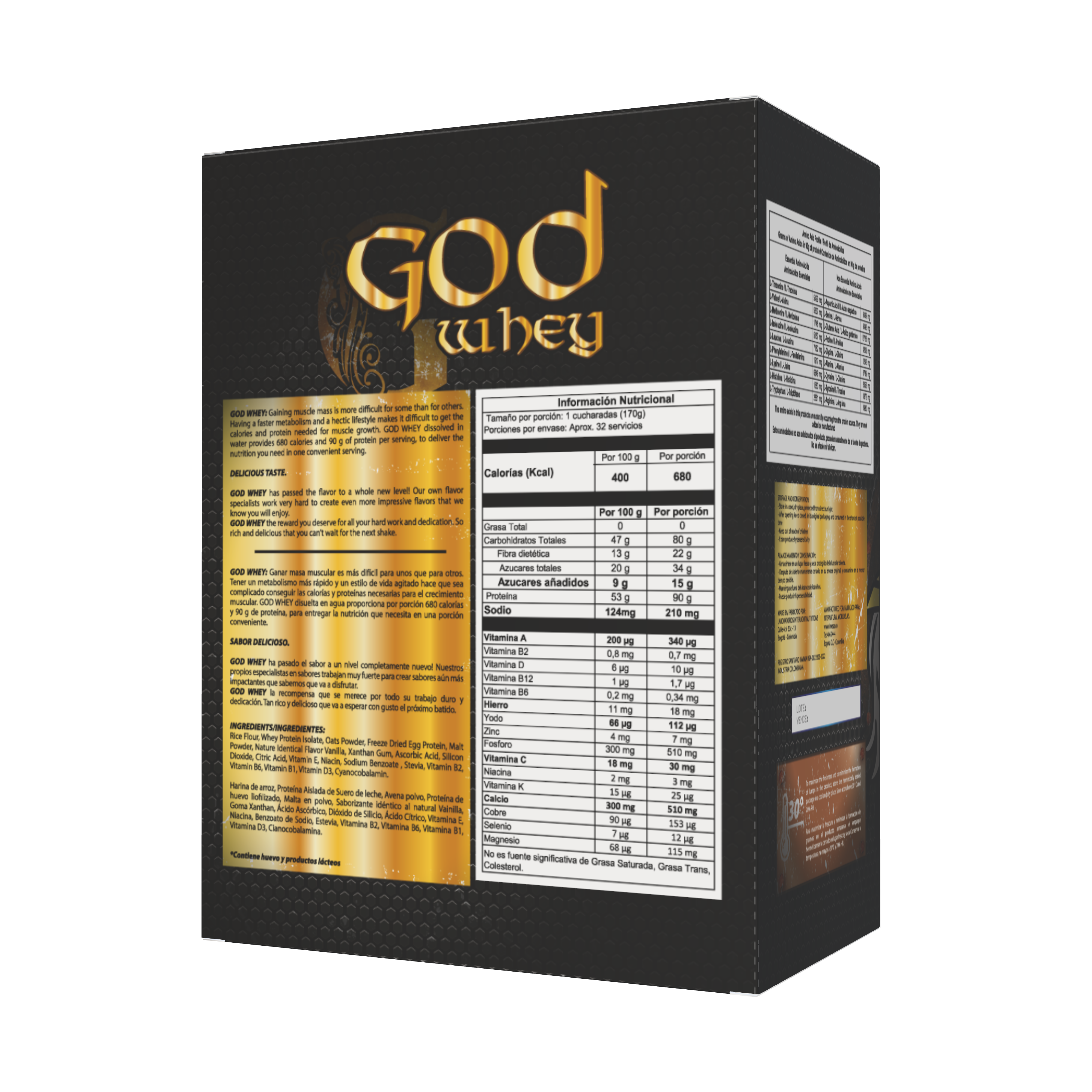 Proteína 12 lb Hipercalórica God Whey