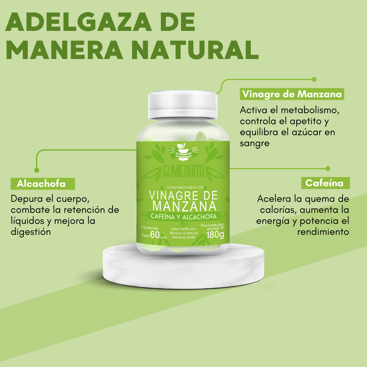 Gomitas de vinagre de Manzana