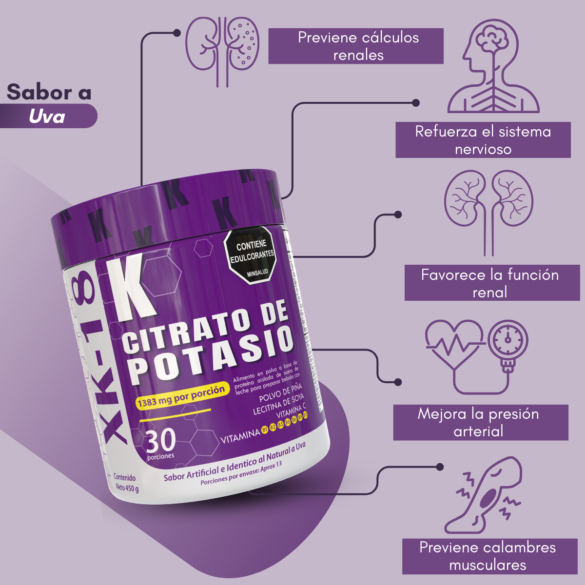 Citrato de Potasio 450g