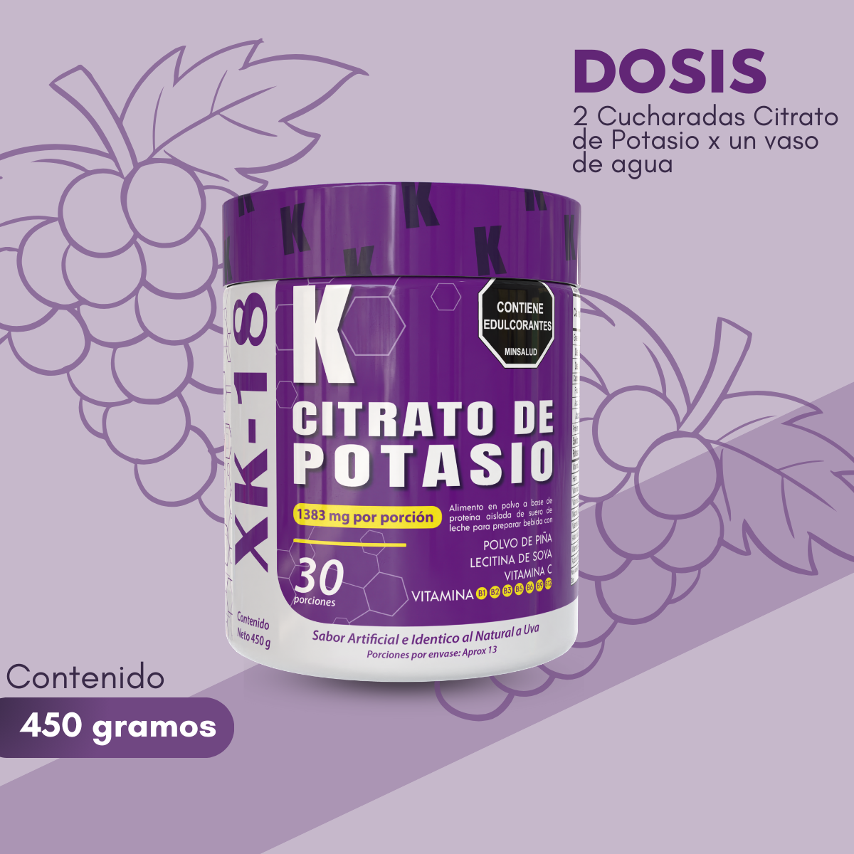 Citrato de Potasio 450g