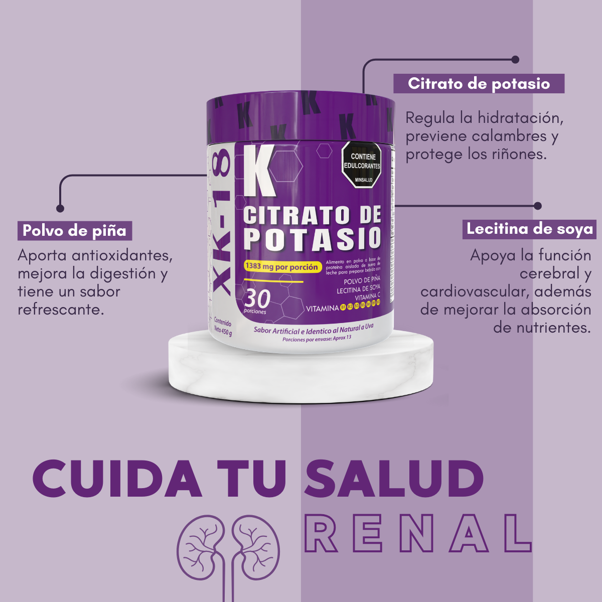 Citrato de Potasio 450g