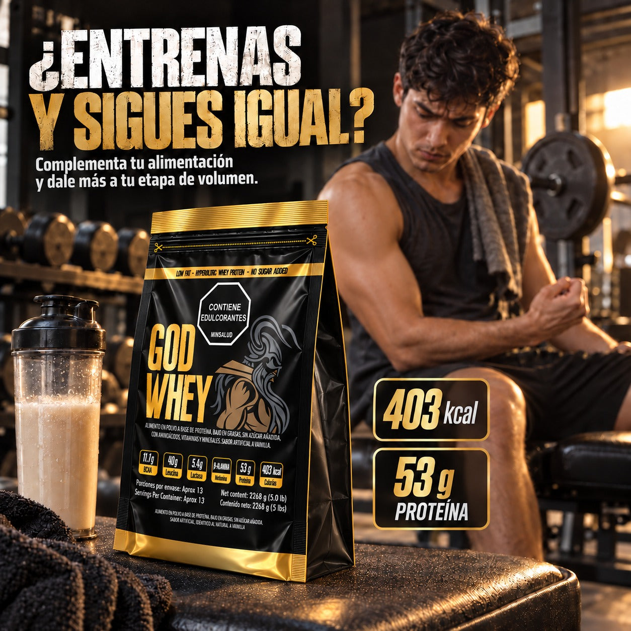GOD WHEY 5 libras Bolsa