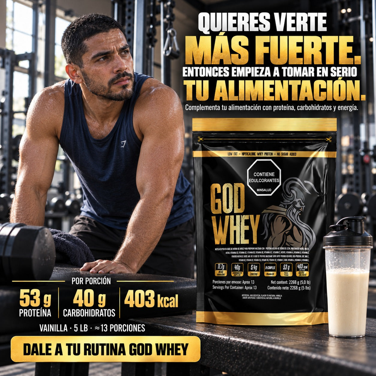 GOD WHEY 5 libras Bolsa